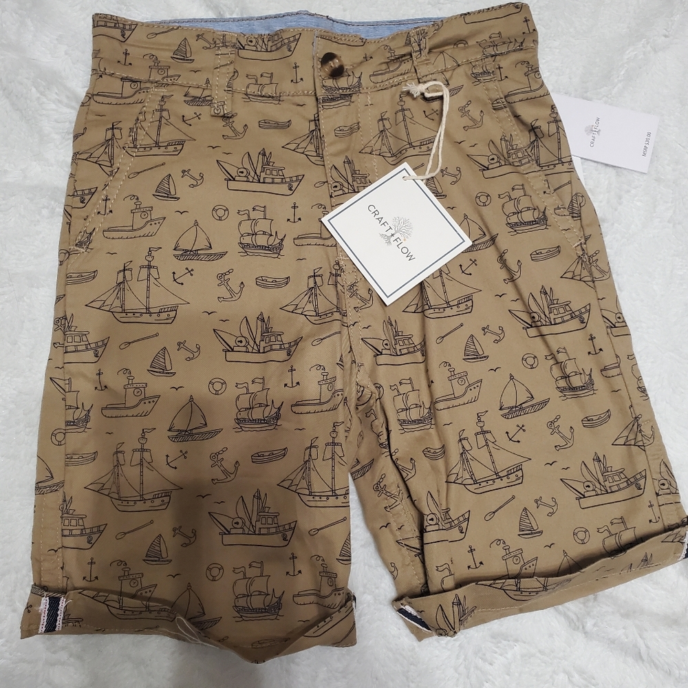 Craft + flow sailboat preppy shorts 5t